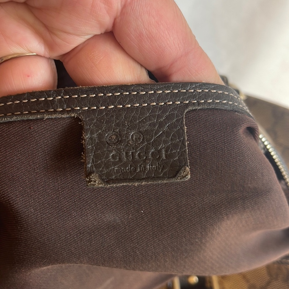 Gucci Brown Gg Crystal Boston Bag - Picture 13 of 14
